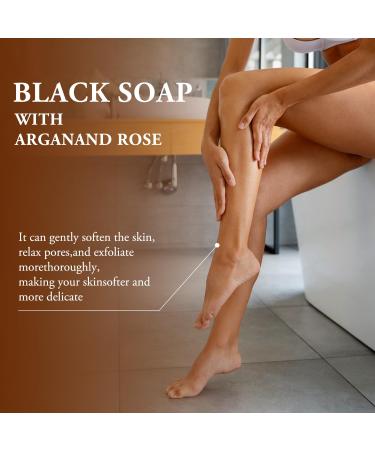Buy Morocco Black Soap with Argan & Rose | Zawina Beldi Body Scrub | Natural Exfoliating Moroccan Black Soap - Buy Online on SooperMarket.com