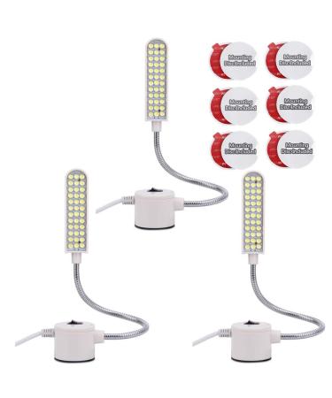 harmiey Sewing Machine Light (36LED) Gooseneck Work Light with Magnetic Mounting Base White Soft Light for Lathes Drill Presses Workbenches (3PACK)