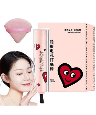 DENGWANG Magical Pore Eraser Waterproof Face Primer Stick Pore Eraser Primer Matte Priming Makeup Primer Invisible Pore Primer Stick Hydrating Primer Face Shimmer Stick Blur Stick Primer (1PC)