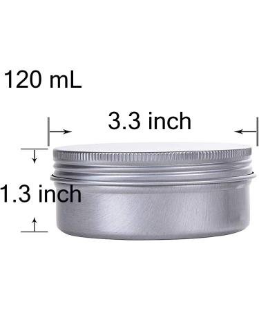 4oz Aluminum Tin Jar Refillable Containers - 12 Pack | 120ml Round Tin Bottle for Cosmetic, Lip Balm, Cream - Buy Online on SooperMarket.com