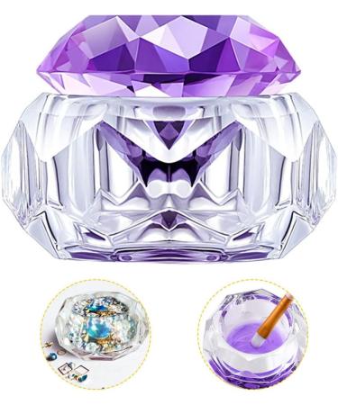 Nail Liquid Crystal Dish Nail Art Dappen Dish Crystal Glass Liquid Powder Cup Clear Diamond Manicure Bowl With Lid - Buy Online on SooperMarket.com