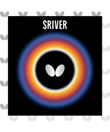 Butterfly Sriver Table Tennis Rubber | 1.5 mm, 1.7 mm, 1.9 mm, 2.1 mm, or MAX | Red or Black | 1 Inverted Table Tennis Rubber Sheet | Professional Table Tennis Rubber 1.7 Red