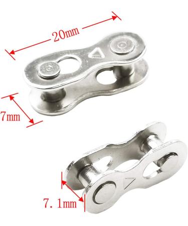 Hyamass 4 Pairs Bicycle Missing Link Reusable Steel Bike Chain 6/7/8 Speed - Silver - Buy Online on SooperMarket.com
