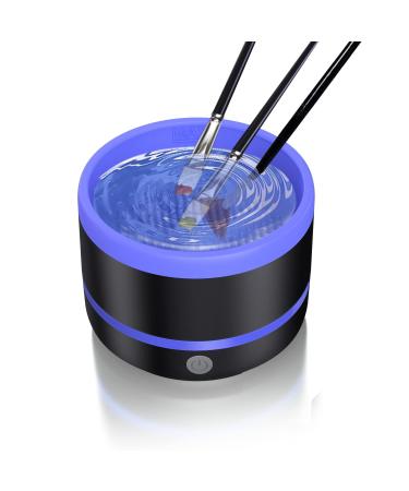 Electric Paint Brush Cleaner Rinse Cup with 3 mode  Automatic Dryer Machine  USB Artist Brush Cleaning Washer Rinser for Acrylic  Watercolor  Oil  Gouache Painting (Blue)