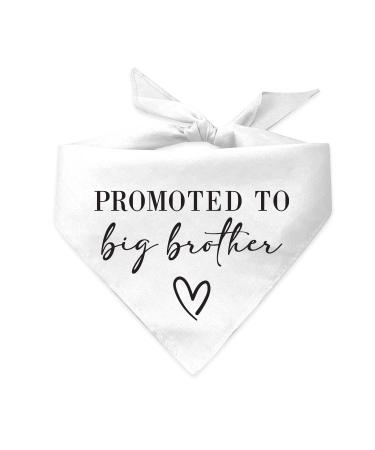Promoted to Big Brother Dog Bandana white One Size Fits Most