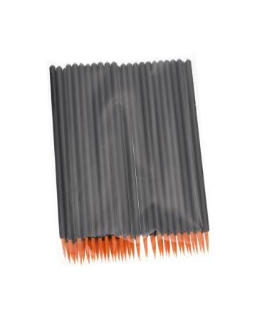 HAPINARY 100pcs Disposable Eyeliner Brush Facial Tools Curved Eyeliner Brush Lip Artificial Fiber Black
