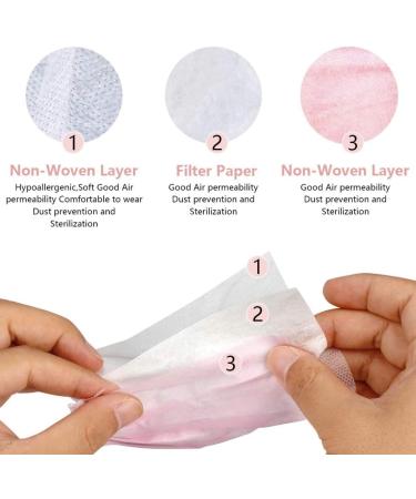Pink Disposable Face Masks - 3 Ply Protection | 10 Pack | Ideal for Office Restaurant & Outdoor Use - Buy Online on SooperMarket.com