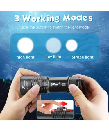 6000 Lumens Rechargeable Diving Flashlight - Super Bright Submersible Torch for Underwater Exploration - Buy Online on SooperMarket.com