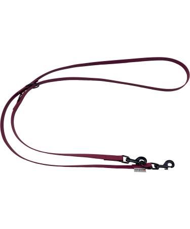Biothane Dog Leash Black Hook Adjustable - Small & Large Dogs - 2m 2.40m 2.80m 3.50m 5m - Bordeaux 13mm | International Shipping - Buy Online on SooperMarket.com
