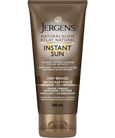 Self Tanner & Tanning Mitt Kit | Jergens Natural Glow Moisturizer & Bronzer (Deep Bronze) + Applicator Mitt for Flawless Natural Looking Colour - Buy Online on SooperMarket.com