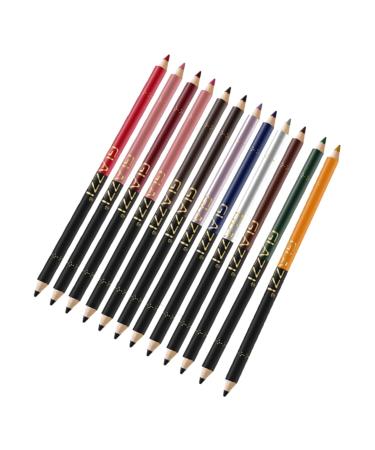 KALLORY 12pcs Lip Liner Eyeliner Waterproof Eye Liner Pencil Lipliner Pens Cosmetic Supplies Makeup Pen Lips