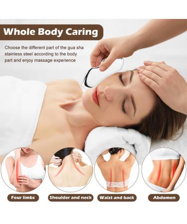 Stainless Steel Gua Sha Facial Tools | Sculpting & Massage for Face Neck & Body - Buy Online on SooperMarket.com