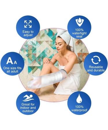 Mautacly Waterproof Cast Cover Arm Adult Forearm for Shower Bath Swimming Watertight Protection Wrists Wound - Buy Online on SooperMarket.com