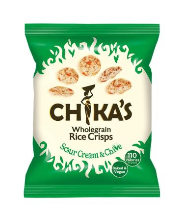 Chika s Sour Cream and Onion Rice Crisps Healthy Vegan Snack (22g x 21)
