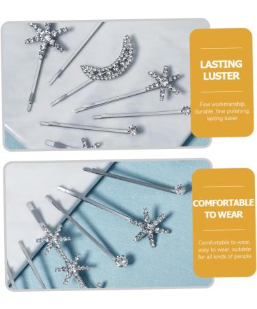 Mikinona 1 Set Fringe Bobby Pin Hair Accessories Wedding Hair Accessories for Women Side Clip Rhinestone Barrettes Girl Hair Clips Hair Barrette Hair Clips Star Hair Clip Alloy - Buy Online on SooperMarket.com