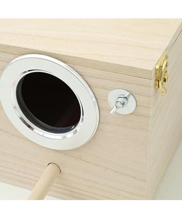 Wooden Parrot Breeding Box | Cockatiel Parakeet Nesting Box | Natural Wood Breeding Cage House for Lovebirds Cockatiel Budgie Conure Finch Parakeet Mating Hatching 1Pc - Buy Online on SooperMarket.com