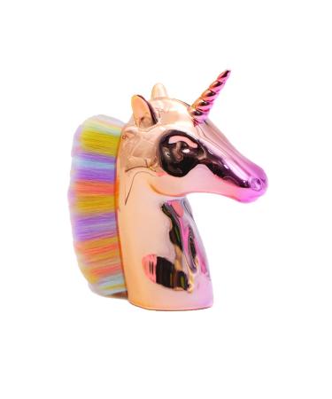 Unicorn dust brush rainbow colorful: nail brush with soft dense synthetic hair bristles unicorn makeup brush