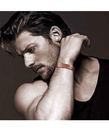 Buy Generic Magix 17.8 cm Magnetic Copper Bracelets for Men - 8 Magnets - Perfect Gift for Fathers & Husbands - Shop Internationally - Buy Online on SooperMarket.com