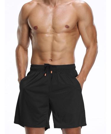NELEUS Men's 7 Running Shorts 2-Pack with Pockets - Black/Navy Blue - Large - Buy Online on SooperMarket.com