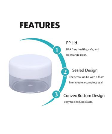 100pcs 5ml Small Clear Sample Jars with Lids - Empty Container Pots for Travel & DIY Projects | International Shipping Available - Buy Online on SooperMarket.com