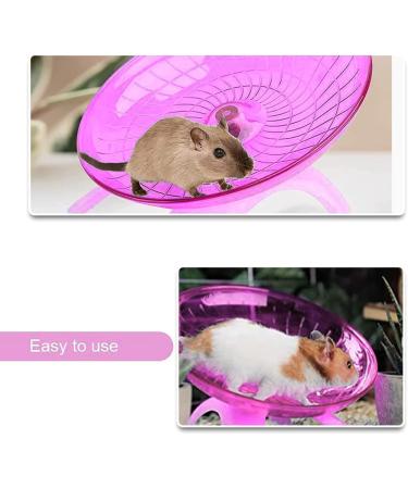 woojfcang Silent Hamster Wheel Flying Saucer Hamster Running Wheel for Syrian/Dwarf Hamster Gerbils Squirrels Guinea Pig Small Animals Pets Playing Toys Exercise Sports Wheel (Plastic Pink) - Buy Online on SooperMarket.com