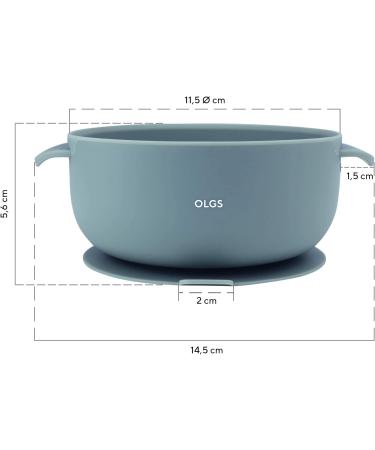 Olgs Silicone Bowl with Lid & Suction Cup for Babies | BPA-Free Dishwasher Safe Children's Dishes | Slipproof & Easy to Clean - Blue - Buy Online on SooperMarket.com