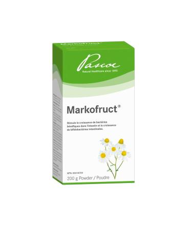 Pascoe - Markofruct Prebiotic Powder to stimulate the growth of healthy bacteria in the gut and the growth of intestinal bifidobacterial Made with Chamomile and inulin (Oligofructose) Dissolves in hot water to drink like a tea 200 g 200 g (Pack of 1)