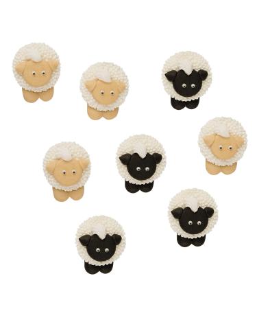 G nthart Backdecor Sweet Sheep | Edible Dessert Decorations for Cakes & Cupcakes | Unique Sugar Sheep Dark & Light Heads - Buy Online on SooperMarket.com