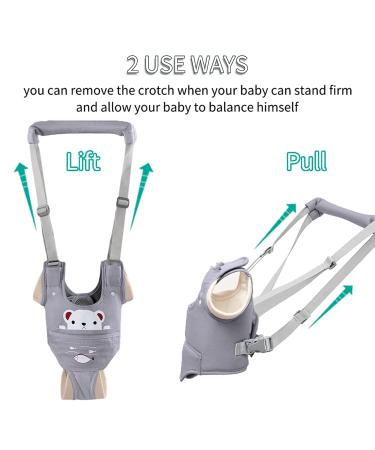 Adjustable Baby Walking Harness with Detachable Crotch - Grey, 9-24 Months - Buy Online on SooperMarket.com
