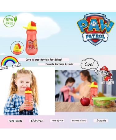 Hovuk 2Pcs Paw Patrol Marshall Printed Straw Sippers - BPA Free Water Bottles for Kids 6+ Months - Buy Online on SooperMarket.com