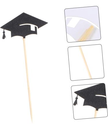 Cabilock 72 Pcs Graduation Hat Picks Kindergarten Graduation Cake Decors Grad Cap Cupcake Toppers Grad Cupcake Picks Congrats Grad Cupcake Topper Insert Card Bamboo Dessert Table - Buy Online on SooperMarket.com