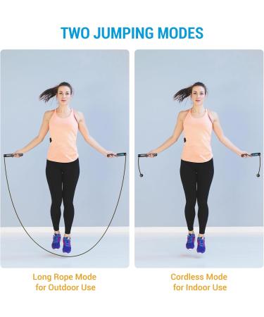 Adjustable Wireless Jump Rope with Counter - Digital Kilometer & Steel Ball Bearings - Perfect for Sports & Fitness - Buy Online on SooperMarket.com