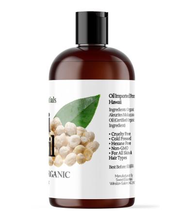 100% Organic Kukui Nut Oil | Pure Cold-Pressed Moisturizer for Skin Hair & Face | Imported From Hawaii | Sweet Essentials (4 fl oz - Buy Online on SooperMarket.com