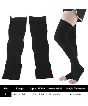 Toeless Compression Stockings - Skin-Friendly Elastic & Comfortable for All-Day Use (L) | International Shipping - Buy Online on SooperMarket.com
