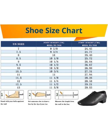Men's Black Leather Ballroom Dance Shoes - Size 9.5 | Latin Salsa Dancing Character Shoes - Buy Online on SooperMarket.com
