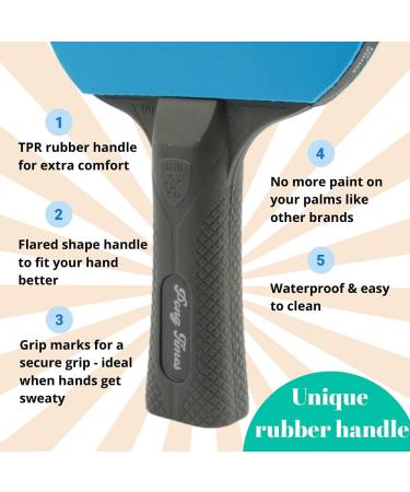 PONG TIMES Ping Paddles Set of 4 - Fun Table Tennis Rackets & Balls | 5 Star Racquets | Portable Set in Red, Blue, Green, Orange - Buy Online on SooperMarket.com