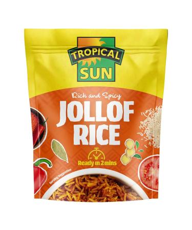 Tropical Sun Microwaevable Jollof Rice 250g (Pack of 8) - Authentic & Imported Free from Preservatives!