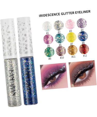 CANIGHT 12pcs Liquid Eyeshadow Liquid Eyeliner Eye Shadow Shiny Eyeshadow Glitter Eyeliner Shinny Eyeliner - Buy Online on SooperMarket.com