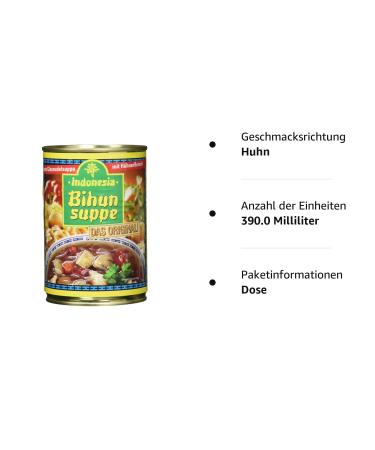 Indonesia Original Bihun Soup - Delicious Soup with Vegetables & Chicken | 390 ml Pack - Authentic Flavor - Buy Online on SooperMarket.com
