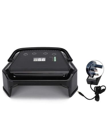 UV LED Nail Lamp 72W Professional Gel Nail Polish Dryer Nail Gel Curing Light Rechargeable Nail Gel Drying Light with LED Digital Display for Nail Salon Home Use(UK)
