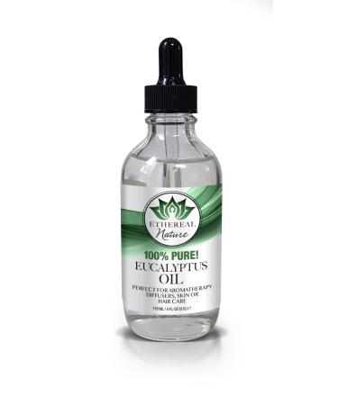 Ethereal Nature 100% Pure! Eucalyptus Oil Perfect For Aromatherapy Diffusers Skin or Hair Care Beauty DIY 4 FL OZ
