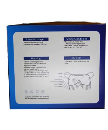 Leikang FFP3 mouth and nose protection mask with EC certification 5 layer mask without valve dust and particle protection mask medical protective mask with high BFE filter efficiency 98 20 pieces