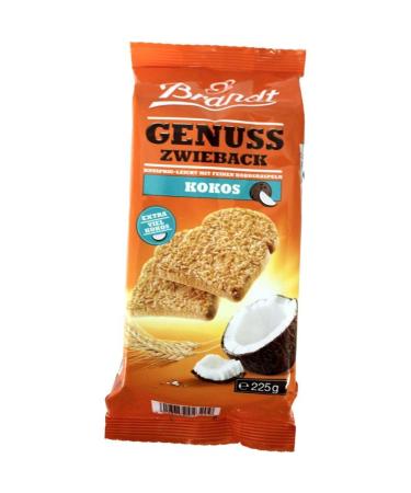 Buy Brandt Genuss Zwieback Coconut 6-Pack (6x225g) - Premium German Biscuit Snack for International Shipping - Buy Online on SooperMarket.com