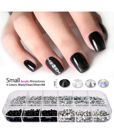 Acrylic Nail Design Kit with Brushes, Dotting Tool, Tape Strips, Foil Stickers & Rhinestones - Nail Technician Accessories - Buy Online on SooperMarket.com