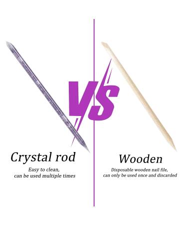 200Pcs Disposable Nail Care Cuticle Pusher Bulk | Crystal Cuticle Pusher for Fingernail | Cleaning Cuticle Stick - Purple - Buy Online on SooperMarket.com