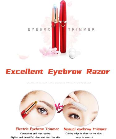 Electric Eyebrow Razor - Rechargeable Hair Remover Trimmer for Women & Men | Painless Facial Hair Removal for Lips & Nose - Buy Online on SooperMarket.com