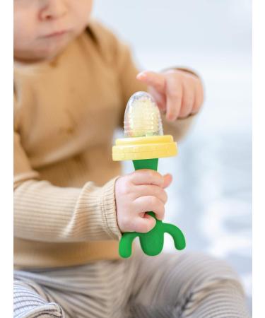 Lollaland 2-in-1 Cactus Fruit Feeder Pacifier for Babies - Food Teethers with Silicone Pouch - Buy Online on SooperMarket.com