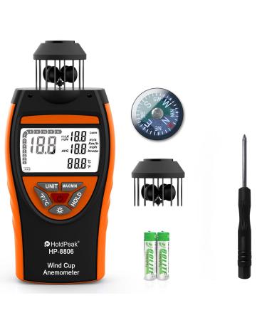 Holdpeak 8806 wind knife digital wind speed meter goods 4 cups wind speed 0.7 42 m/s wind speed and temperature ( / ) with compass for shooting fishing sailing