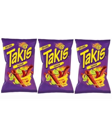 Fuego Extreme Chill and Lime Flavoured Corn Snack - 180g (Pack of 3) - Spicy Rolled Corn Tortilla Chips | Intense Spicy Flavor | Zesty Seasoning