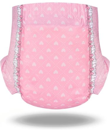 LittleForBig Adult Printed Diaper 2 Pack - Blushing Baby Print (XL 121-142 CM), Pink - Buy Online on SooperMarket.com